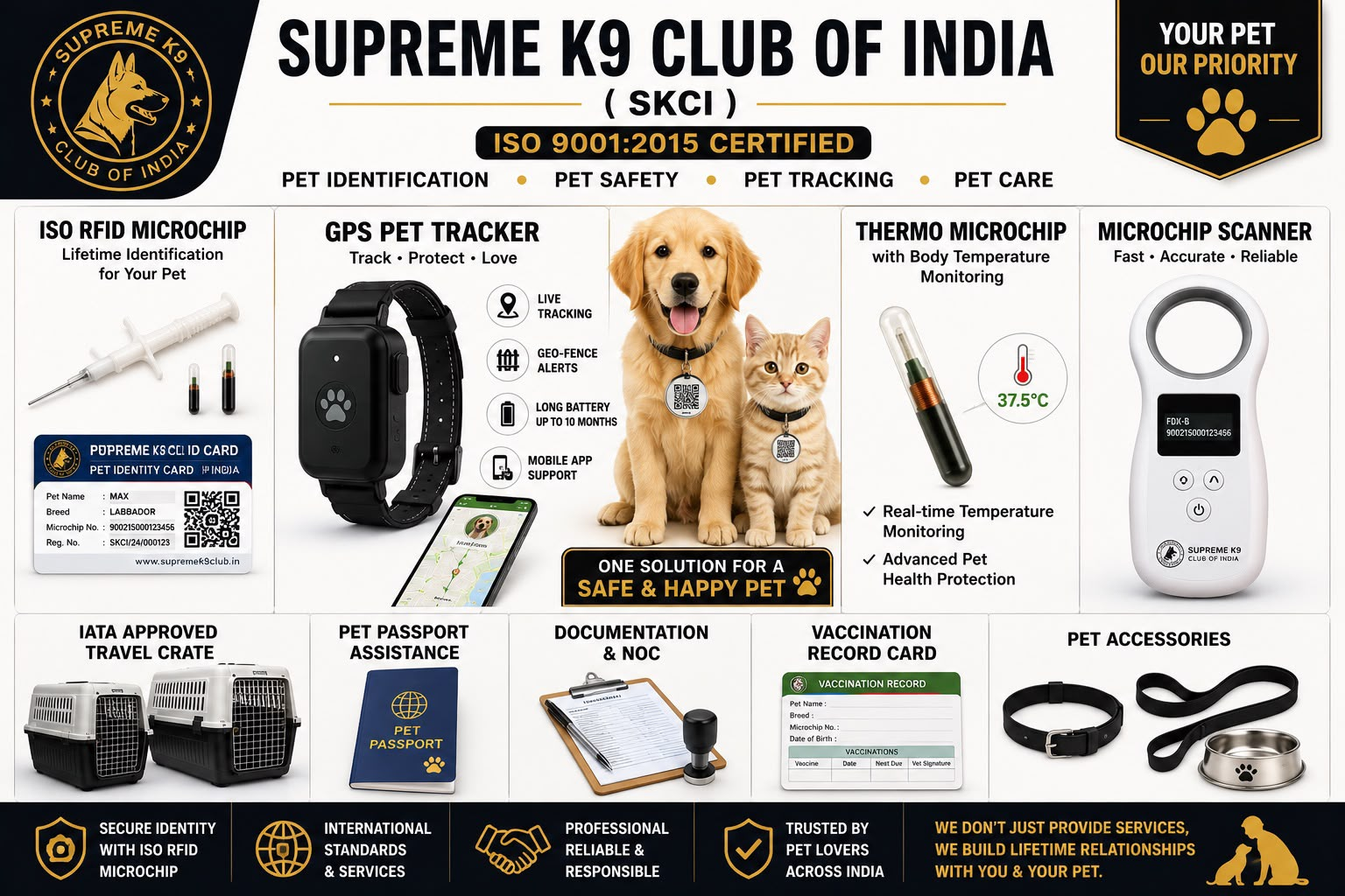 Supreme K9 Club of India complete pet identification and safety services